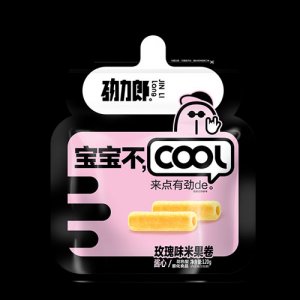 勁力郎不cool玫瑰味米果卷