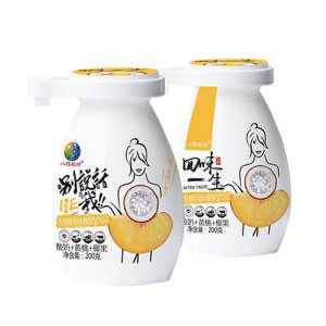 八旗牧場酸奶黃桃椰果風(fēng)味酸奶200g