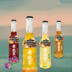一口嗨棉三老北京汽水玻璃瓶