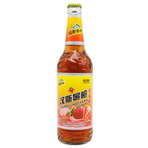 漢斯景橙碳酸飲料草莓味500ml