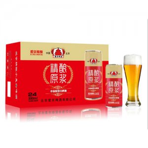 愛(ài)京小麥原漿啤酒330mlX24罐紅色