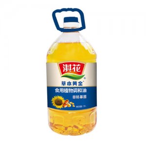 淇花草本黃金食用植物調(diào)和油藍蓋5L