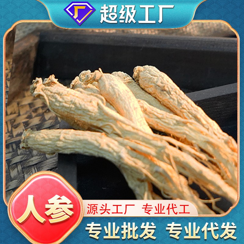 正品無硫干人參批發火鍋煲湯泡酒100g200g袋裝整枝生曬參山參代發.jpg