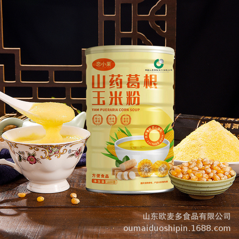 戀小果山藥葛根玉米羹600g 玉米粉玉米粥營養即食代餐粉廠家批發.jpg