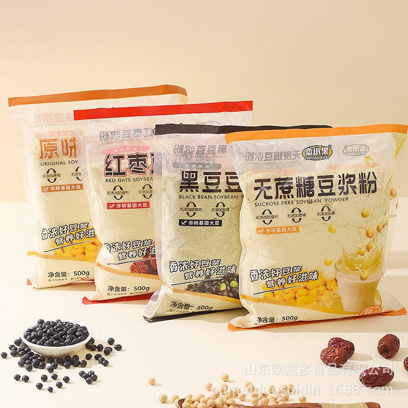 戀小果無蔗糖豆漿粉懶人營養早餐速溶代餐食品即沖即飲500克.jpg