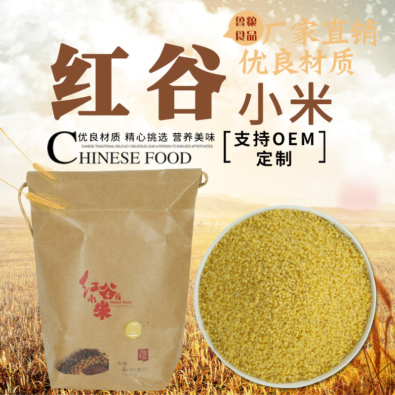 紅谷米黃小米新米小黃米 批發農家月子米黃金苗小米紅谷米OEM/ODM定制代加工