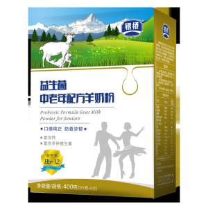 銀橋活性益生菌中老年益生菌配方羊奶粉400gOEM代加工