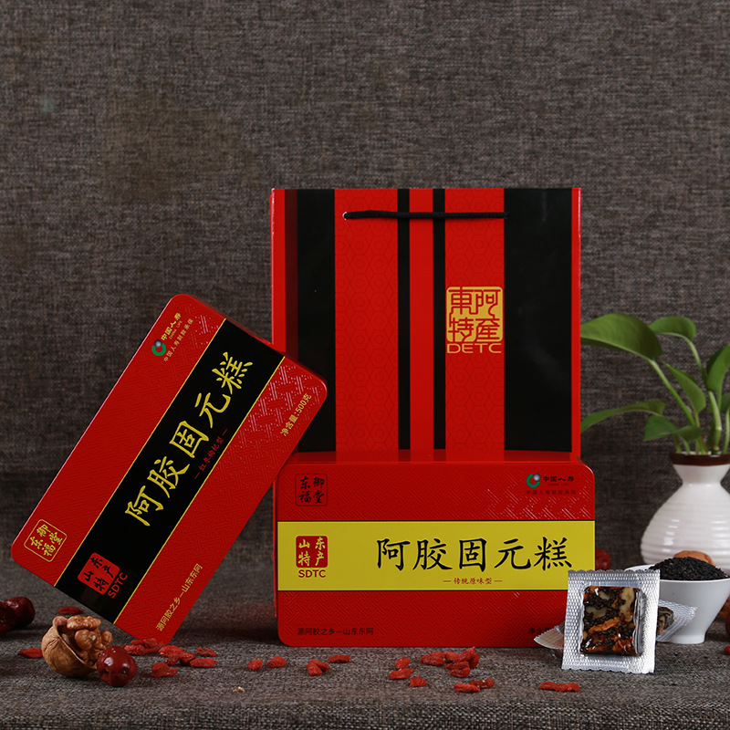 驢皮阿膠固元糕500克禮盒裝貼牌定制代加工