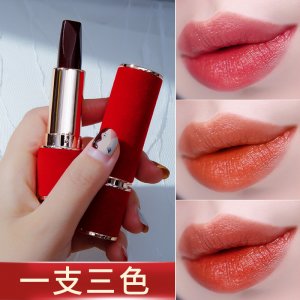 莉茲紅絲絨三色口紅貼牌定制代加工