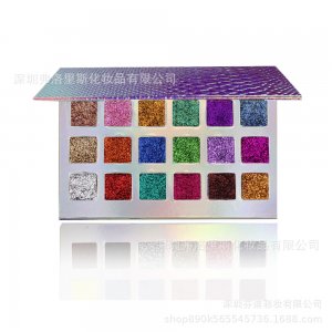 FDF PU魚鱗18色金蔥眼影可OEM/ODM代工