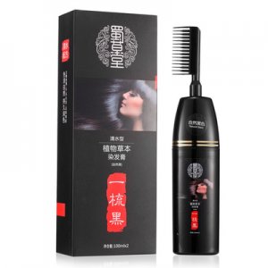 綠宸染發膏植物一梳黑染發劑可OEM/ODM代工