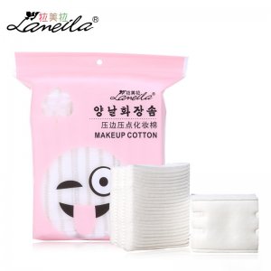 拉美拉袋裝親膚雙面夾心厚棉化妝棉貼牌OEM/ODM
