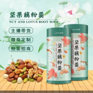 堅果藕粉羹 桂花堅果藕粉廠家定制方便速食蓮藕顆粒羹沖調飲料早餐代加工
