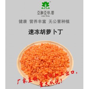 速凍胡蘿卜(紅蘿卜);冷凍蔬菜;出口批發;生產工廠;價格面議