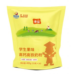 秦益學生果味高鈣高鐵奶粉 400克OEM/ODM貼牌代加工批發定制源頭廠家