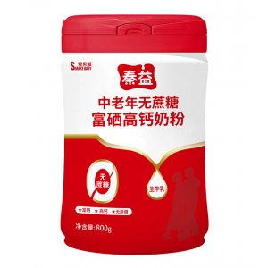 秦益中老年無蔗糖富硒高鈣奶粉 800克OEM/ODM貼牌代加工批發定制源頭廠家