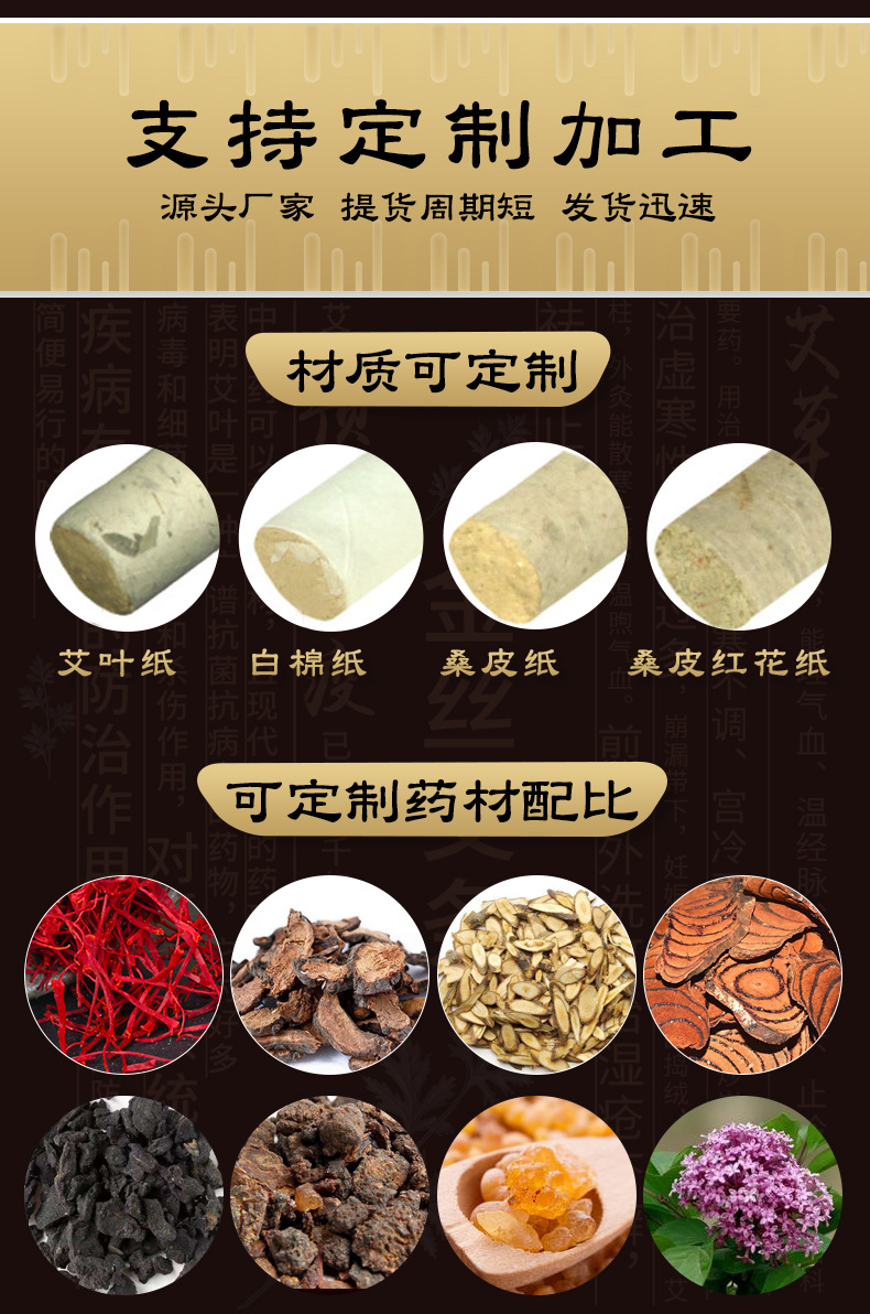 15:1陳艾金絲艾條艾絨艾灸條溫灸條艾草條散裝家用