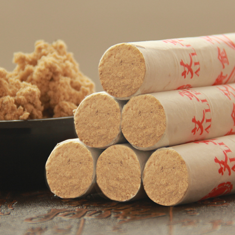 艾立方金艾條五年陳艾草廠家批發(fā)陳艾絨艾灸條非蘄艾艾段艾條保健