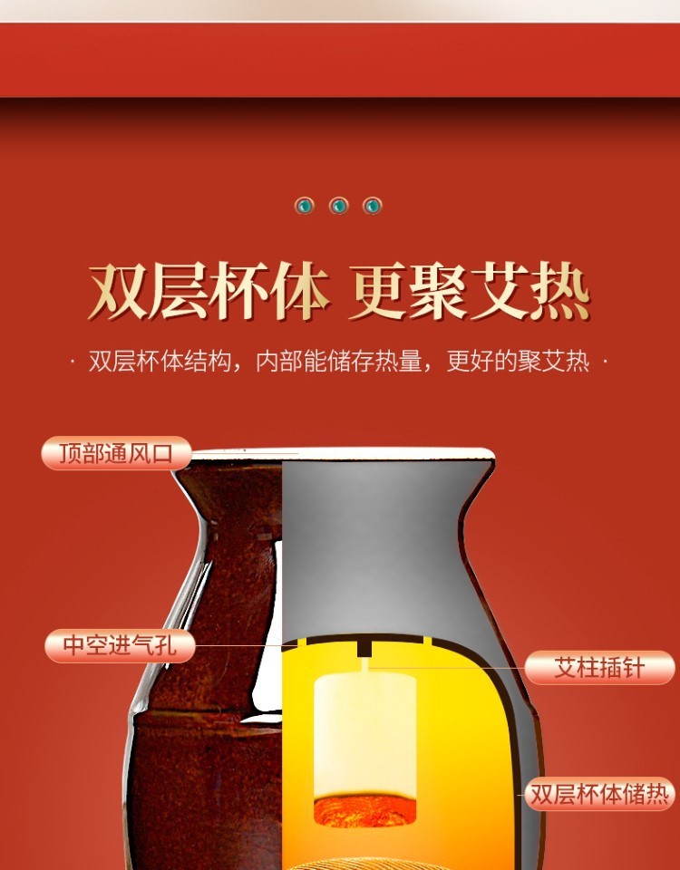 紫砂艾灸罐陶瓷刮痧杯多功能熏蒸儀魔灸罐溫灸器具批發保健家用
