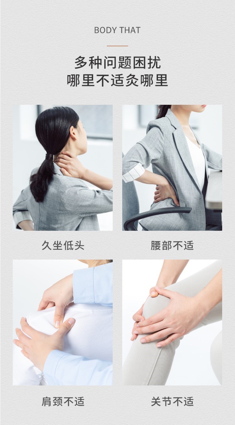 抖音爆款木質艾灸枕頭無煙器具頸椎枕腰部隨身灸實木保健